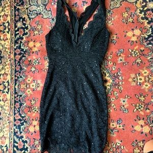 Black Sequin Homecoming Dress